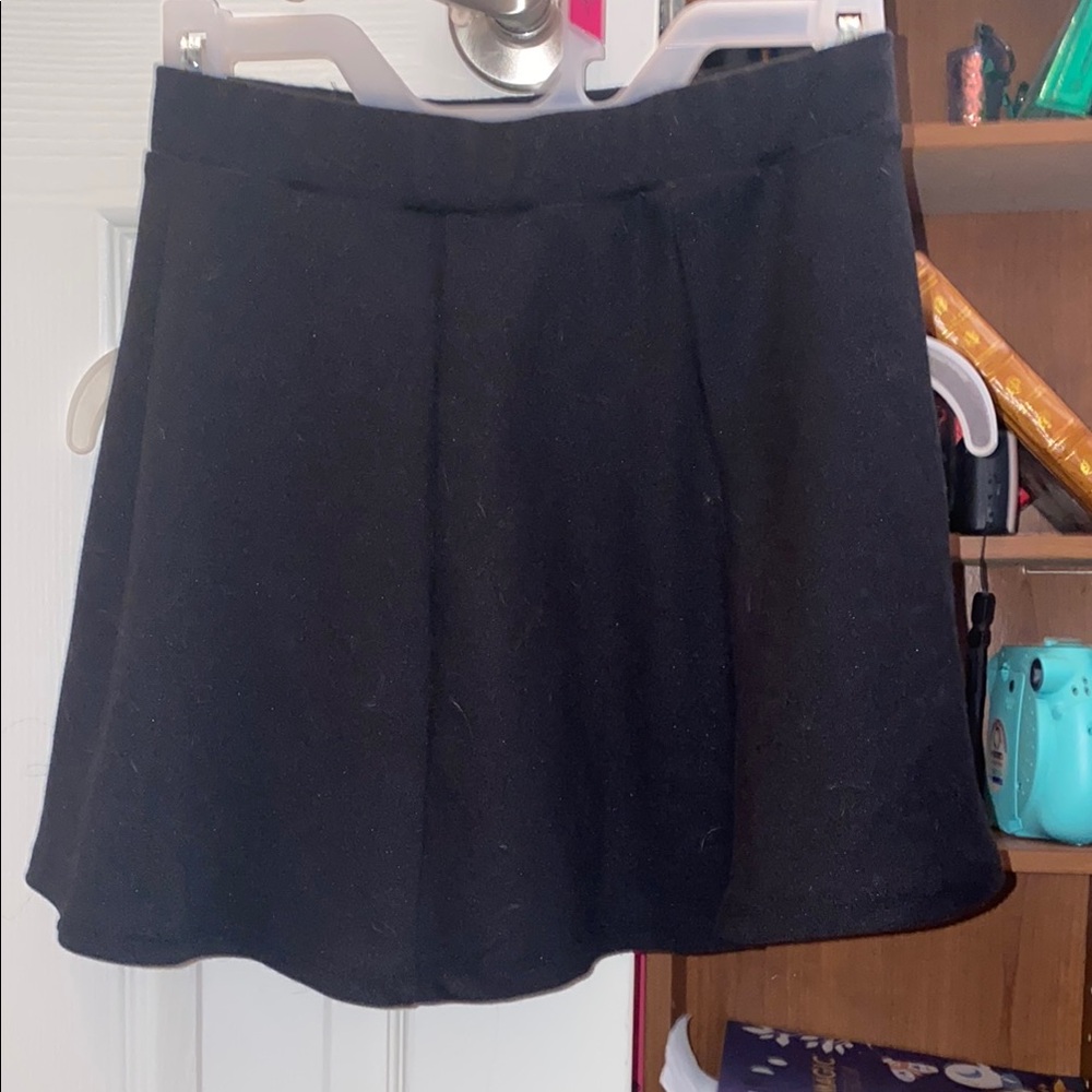 Black Mini Skater Skirt for Work